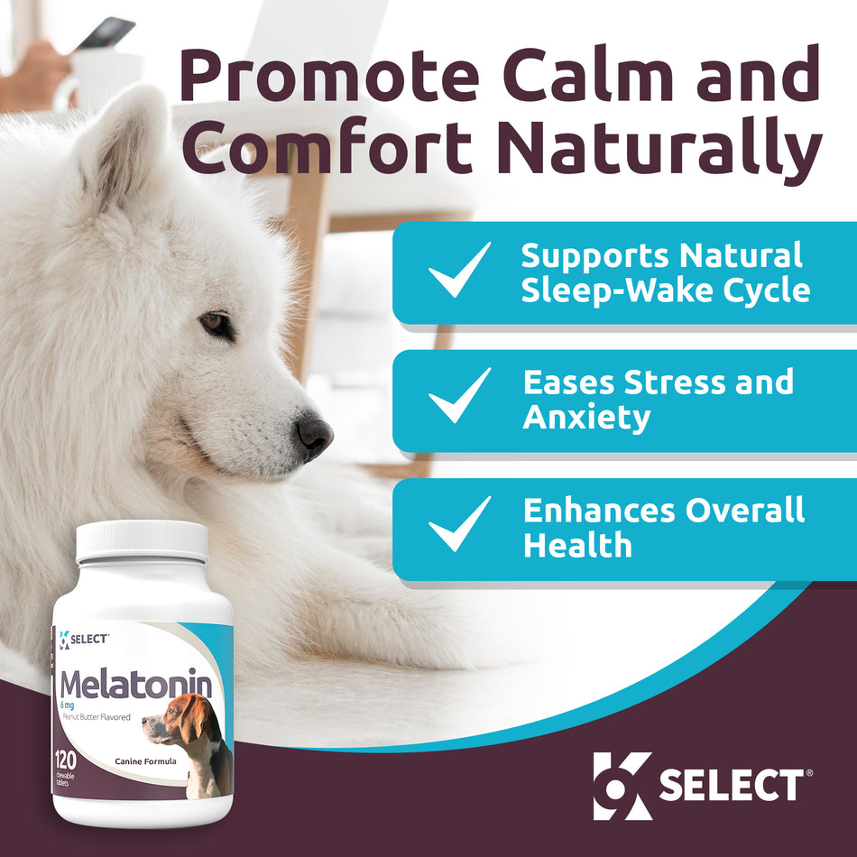 K9 Select 6MG Peanut Butter Melatonin for Dogs