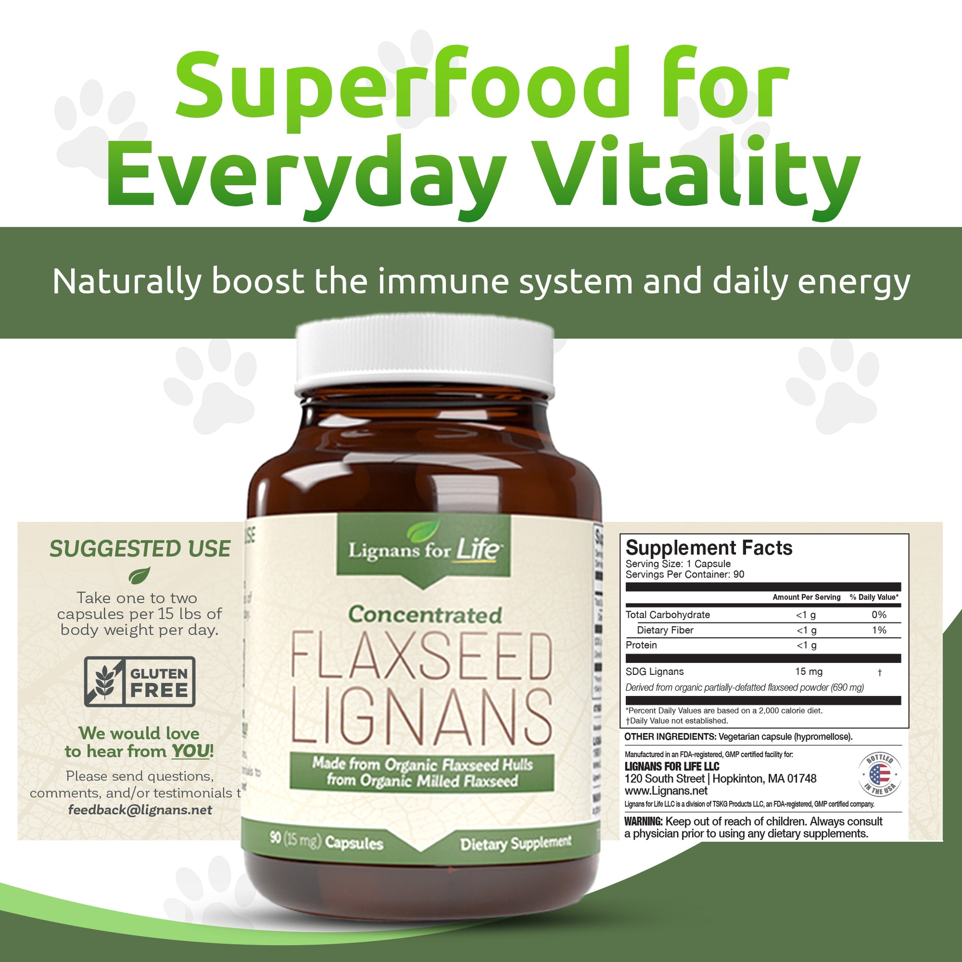 Buy Flaxseed Lignans 15mg For People & Dogs | Lignans For Life | Buy ...