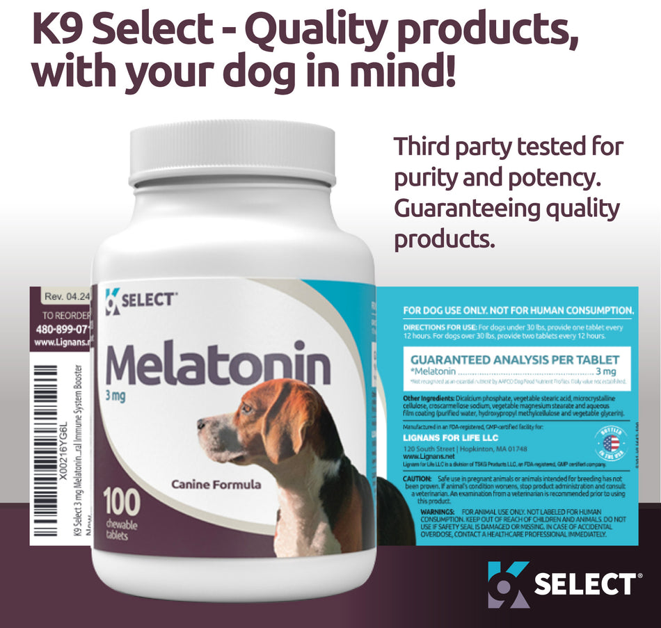 K9 Select 3mg (unflavored) Melatonin