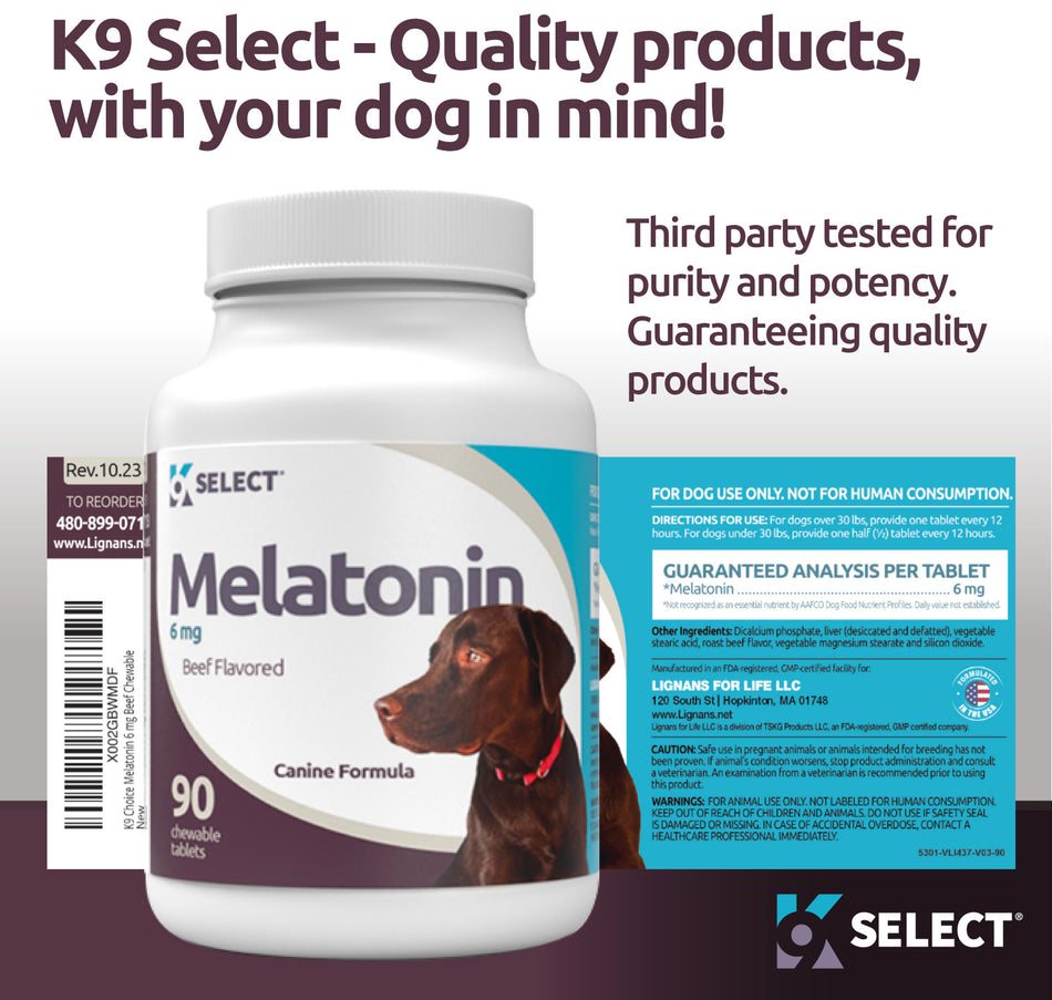 6 mg Melatonin for Dogs: Beef Flavor